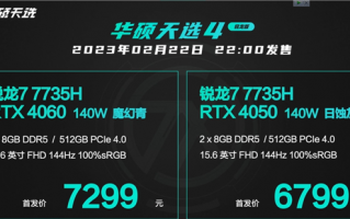 二次元升级 华硕发布天选4系列游戏本：顶配RTX 4070卖到10999元