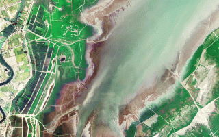 吉林一号卫星看洞庭湖：118年来最低水位、大片沙滩裸露