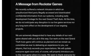 《GTA6》泄露导致游戏重做？R星回应：不会对项目造成长期影响