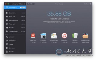 酷软推荐：CleanMyMac 3 – 最好用的系统清理工具