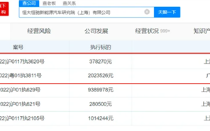 恒大首款量产车预售正火爆：恒驰汽车被执行240万