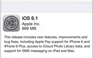 iOS8.1升级问题依旧 存储空间是硬伤