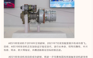 中国航发官宣：自研AES100发动机首单签约 功率1000kW级