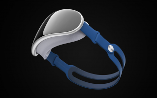 苹果 AR / VR 头戴设备渲染图曝光：正面全黑设计，头带可调节