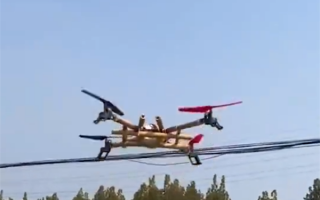 小伙用竹子做无人机成本不到100元 能飞50米左右