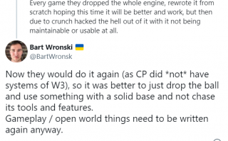 《巫师》新作抛弃自家引擎改用虚幻 5，前 CDPR 员工：每次开发都推倒重来，换了更省事