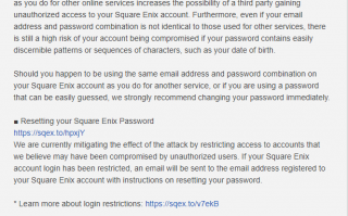 SE 警告玩家：有黑客正试图获取《最终幻想 14》用户信息
