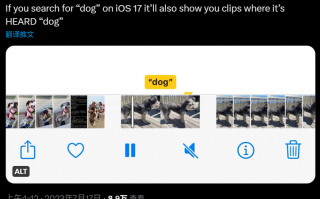 苹果 iOS 17 隐藏细节：可通过关键字搜索 iPhone 视频内声音