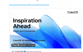 基于Android 13定制：OPPO ColorOS 13发布定档
