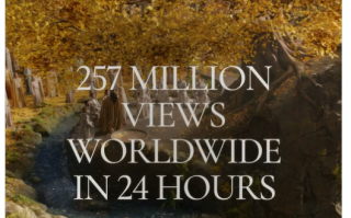 《指环王》剧集预告片超火 24小时观看量2.5亿破纪录