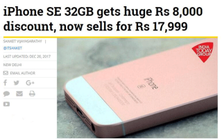 苹果iPhone SE印度大降价：不到1900元