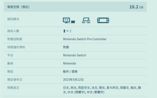 创下Switch第一方游戏之最：《塞尔达传说：王国之泪》容量达18.2GB