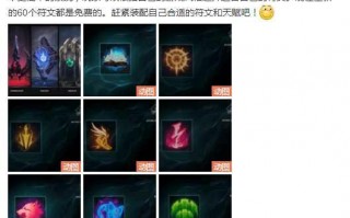 最新天赋,英雄联盟公布了最新的重做符文天赋