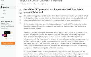 聊天 AI ChatGPT 大火，却被程序员问答网站 Stack Overflow 禁用