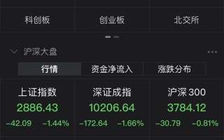 沪指失守2900点！沪深两市近300股跌停：黄金坑到了？