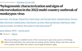 《自然医学》刊登：研究称猴痘病毒或加速适应人体