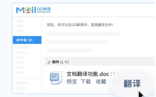 QQ邮箱推实用新功能：英文文档一键即可翻译