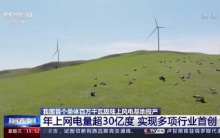 我国首个单体百万千瓦级陆上风电基地投产：年发电30亿度、特高压外送