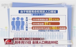 联合国：全球人口马上80亿！印度最快明年世界第一