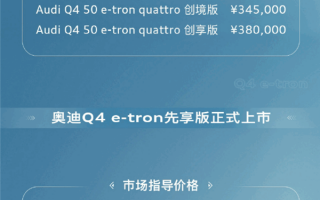 买奥迪还是特斯拉？奥迪Q4 e-tron预售：30万起