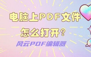 电脑上PDF文件怎么打开 打开pdf需要什么软件