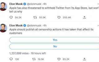 打起来了！马斯克：苹果威胁下架推特、已撤下绝大部分广告