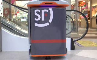 顺丰公布智能配送机器人“方糖”：采用自动驾驶技术，适用于商场楼宇