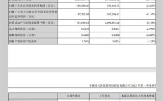 宁德时代发布Q1财报：净利润猛跌23.62%