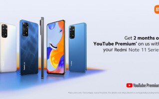 小米 11T / Pro、Redmi Note 11 / Pro 新手机用户可免费获得最多 3 个月 YouTube Premium 订阅服务