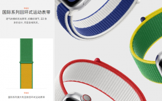 苹果上架奥运主题 Apple Watch 国际系列表带