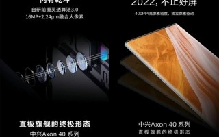 挖孔屏拜拜了！中兴Axon 40 Ultra展望：正面效果拉满