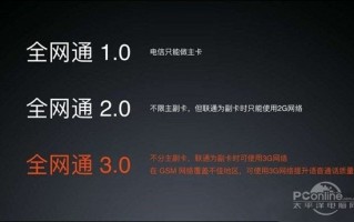 全网通3.0和全网通2.0有什么区别