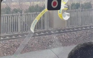 塑料胶带飘挂高铁接触网“逼停”列车：可能会造成跳闸