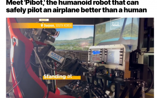 世界上首个仿人机器人飞行员 PIBOT 问世，可利用 AI 执行飞行图表和应急程序